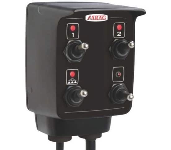 Electroválvulas Braglia on/off con regulador presión en CABINA, manómetro Ø100